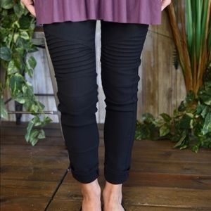 Cotton Blend Moto Jeggings